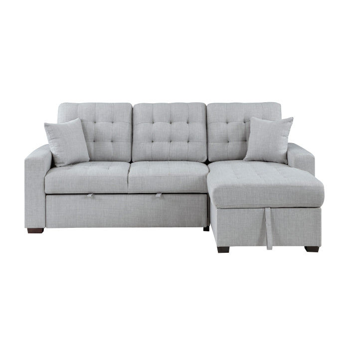 9916GY*2LLRC (2)2-Piece Sectional with Pull-out Bed and Right Chaise with Hidden Storage - 9916GY*2LLRC