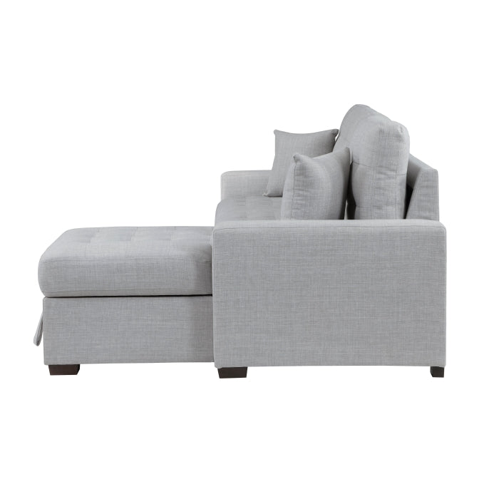 9916GY*2LLRC (2)2-Piece Sectional with Pull-out Bed and Right Chaise with Hidden Storage - 9916GY*2LLRC