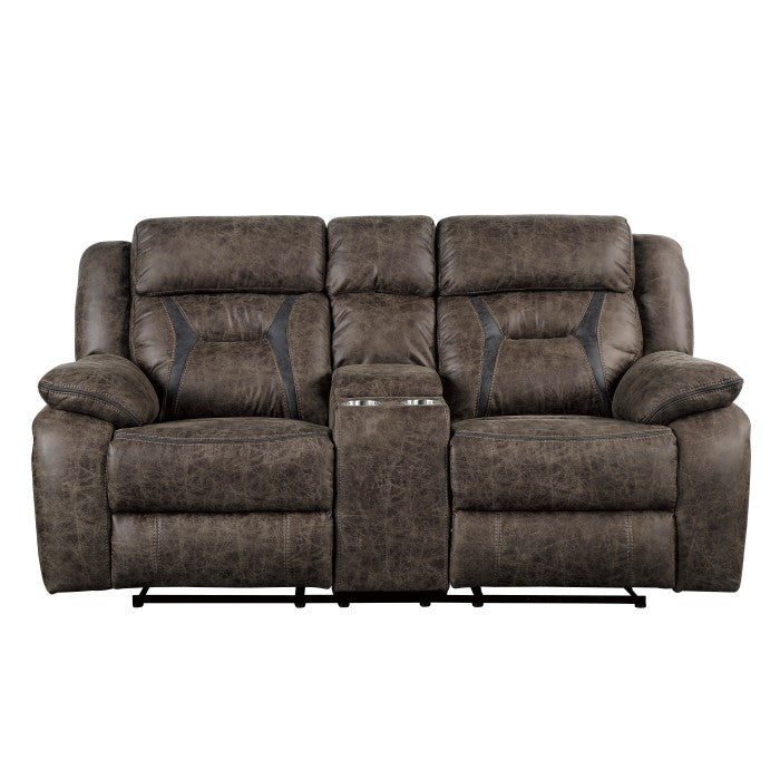 9989DB-2 Double Reclining Love Seat with Center Console - 9989DB-2