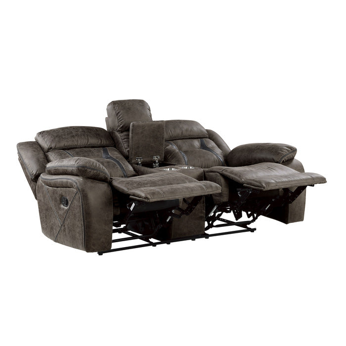 9989DB-2 Double Reclining Love Seat with Center Console - 9989DB-2
