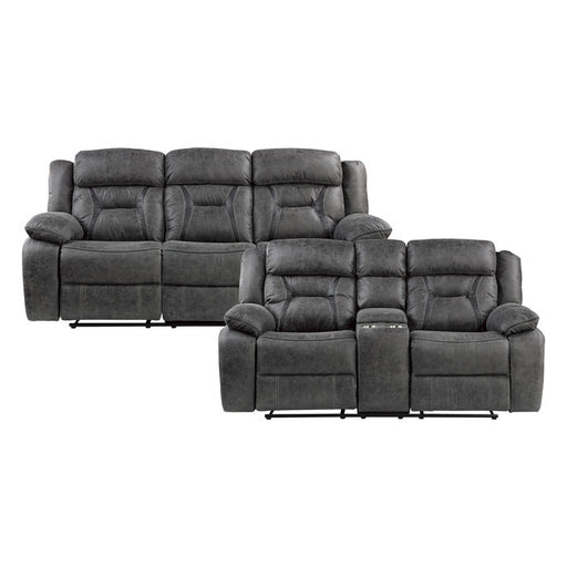 9989GY*2 2pc Set: Sofa, Love - 9989GY*2