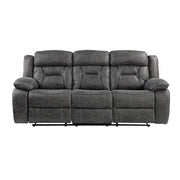 9989GY-3 Double Reclining Sofa - 9989GY-3