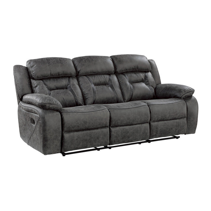 9989GY-3 Double Reclining Sofa - 9989GY-3