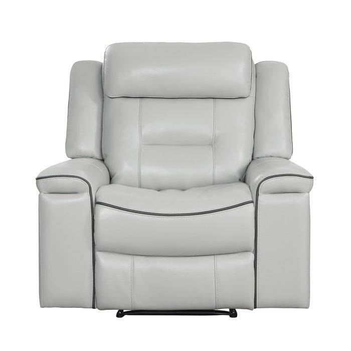 Darwan 3 Piece Double Lay Flat Reclining Living Room Set In Light Grey 9999Gy-3-2-1 | Homelegance