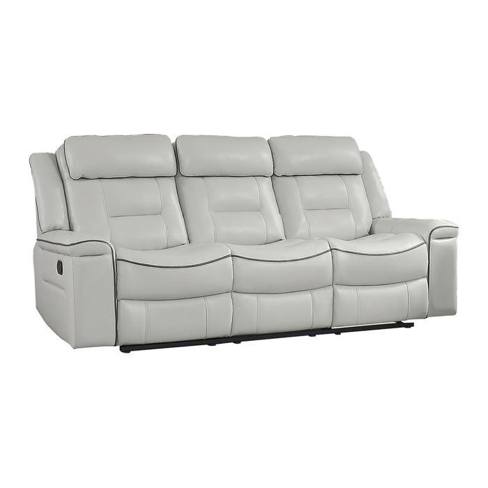 Darwan Double Lay Flat Reclining Sofa In Light Grey 9999Gy-3 | Homelegance