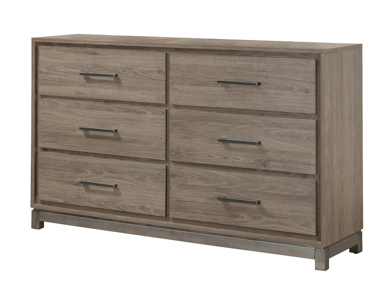 Crown Mark Furniture River 6 Drawer Dresser in Brown image