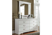 Anarasia White Dresser and Mirror -  Ashley - DMV Furniture