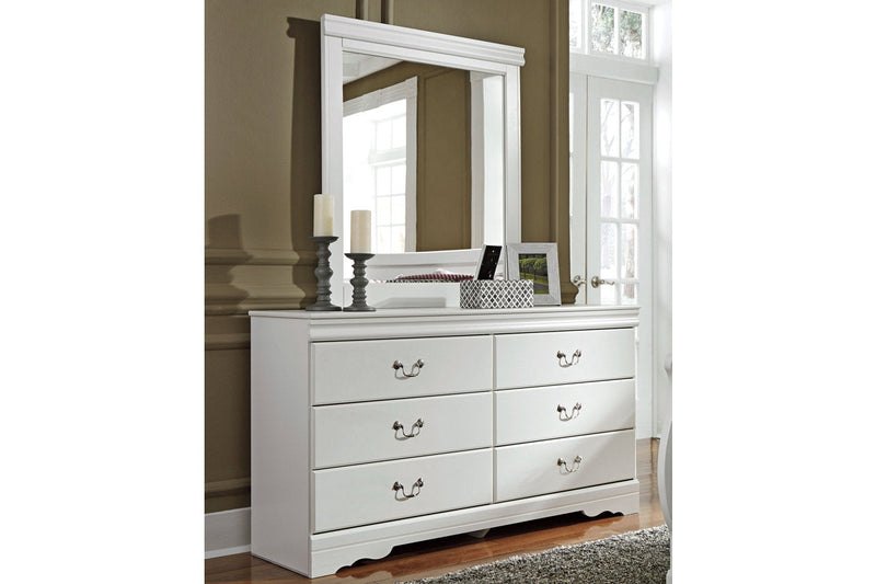 Anarasia White Dresser and Mirror -  Ashley - DMV Furniture