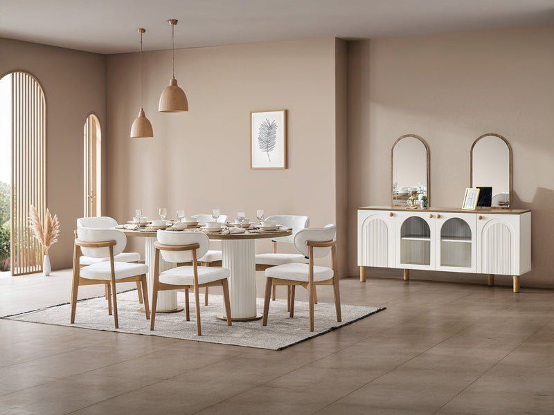 Bohem 75" Wide 6 Person Dining Table