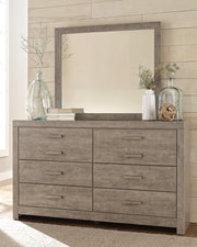 Culverbach Gray Queen Panel Bed with Mirrored Dresser, Chest and 2 Nightstands from Ashley - DMV Furniture