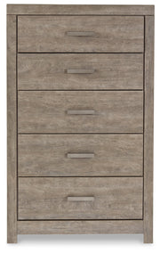 Culverbach Gray Queen Panel Bed with Mirrored Dresser, Chest and 2 Nightstands from Ashley - DMV Furniture
