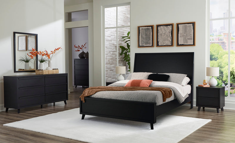 Danziar Black Panel Bedroom Set from Ashley - DMV Furniture