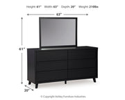Danziar Black Queen Panel Platform Bed, Dresser and Mirror from Ashley - DMV Furniture