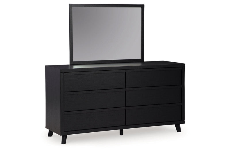 Danziar Black Dresser and Mirror -  Ashley - DMV Furniture