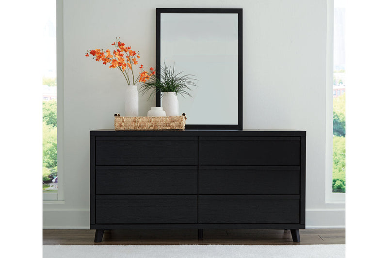 Danziar Black Dresser and Mirror -  Ashley - DMV Furniture