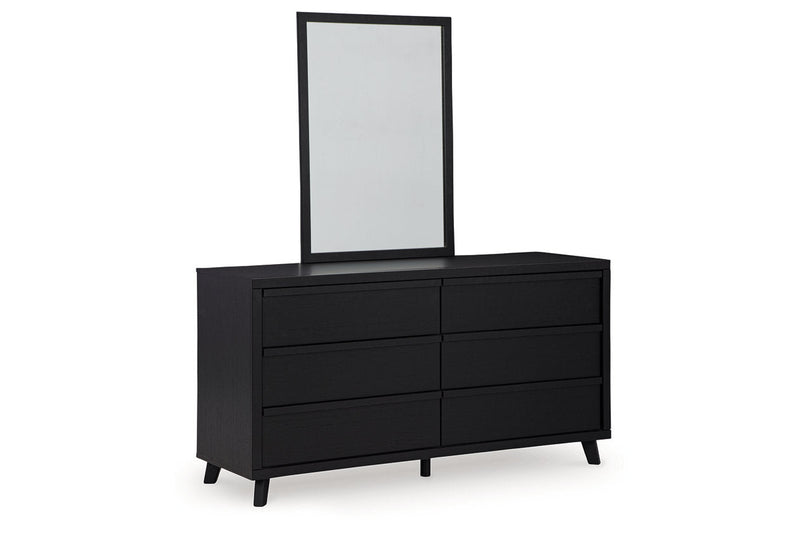 Danziar Black Dresser and Mirror -  Ashley - DMV Furniture