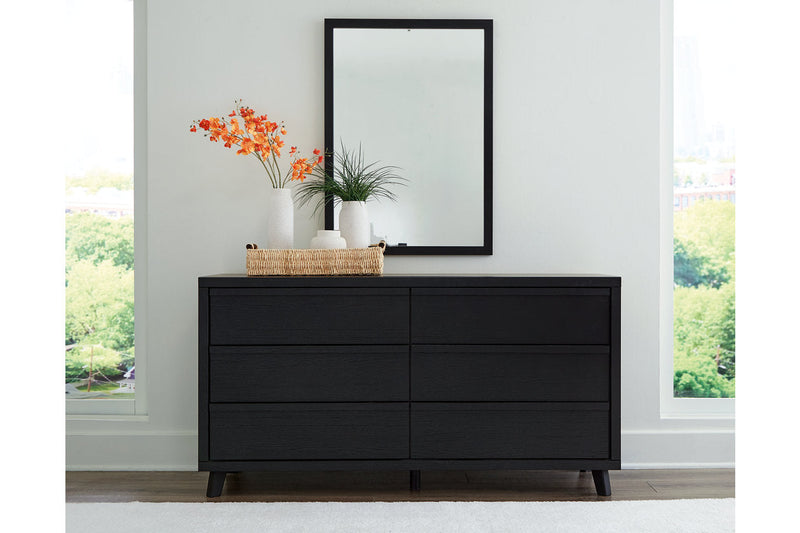 Danziar Black Dresser and Mirror -  Ashley - DMV Furniture