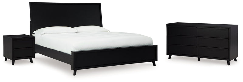 Danziar Black King Panel Bed, Dresser and Nightstand from Ashley - DMV Furniture
