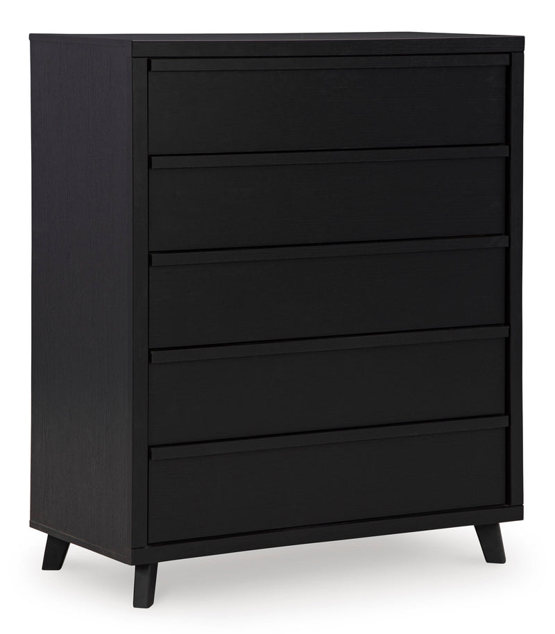 Danziar Black Slat Panel Bedroom Set from Ashley - DMV Furniture