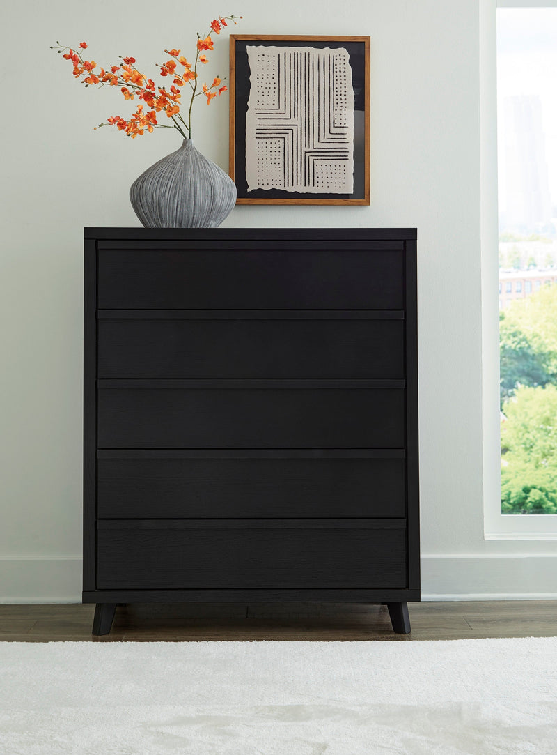 Danziar Black Slat Panel Bedroom Set from Ashley - DMV Furniture