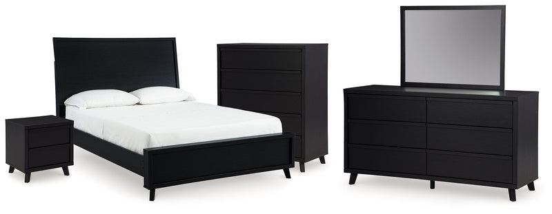 Danziar Black Queen Bed, Dresser, Mirror, Chest and Nightstand from Ashley - DMV Furniture