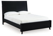 Danziar Black Queen Panel Platform Bed, Dresser and Mirror from Ashley - DMV Furniture