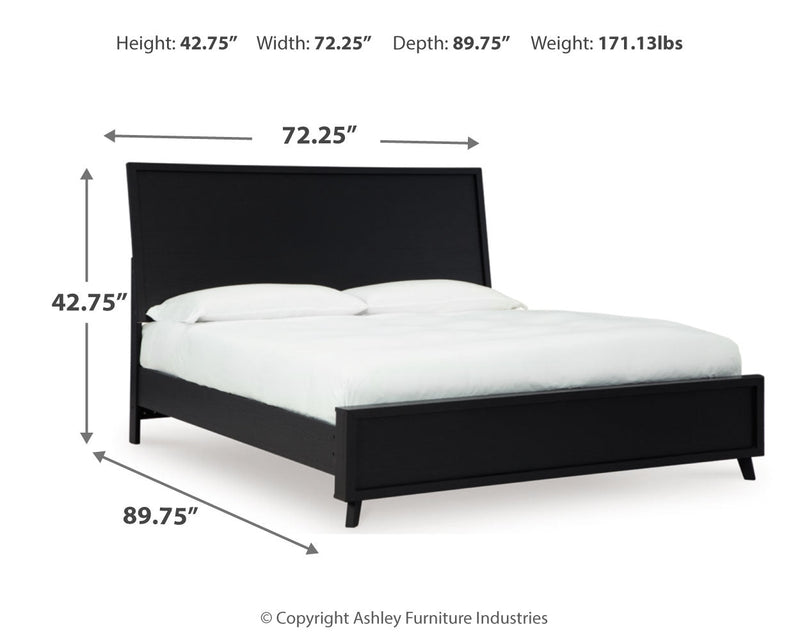 Danziar Black Queen Bed, Dresser, Mirror, Chest and Nightstand from Ashley - DMV Furniture