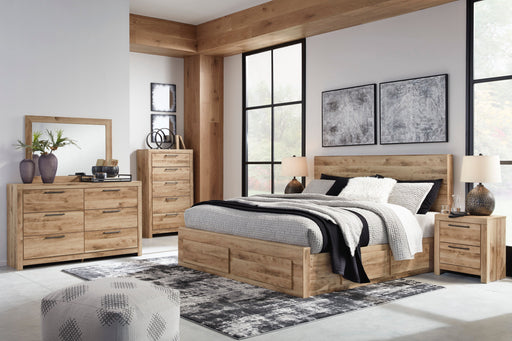Hyanna Tan Brown One Side Storage Bedroom Set from Ashley - DMV Furniture