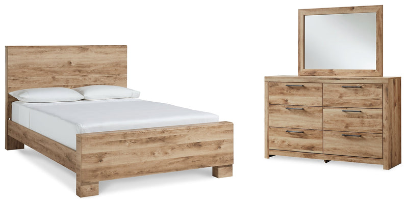 Hyanna Tan Brown Queen Panel Bed, Dresser and Mirror from Ashley - DMV Furniture