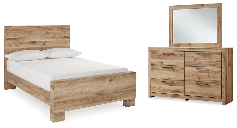 Hyanna Tan Brown Full Panel Bed, Dresser and Mirror from Ashley - DMV Furniture