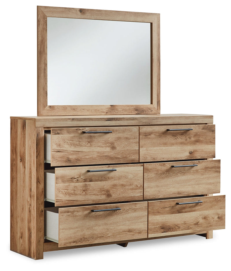 Hyanna Tan Brown King Panel Headboard, Dresser and Mirror from Ashley - DMV Furniture