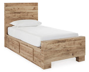 Hyanna Tan Brown Youth One Side Storage Panel Bedroom Set from Ashley - DMV Furniture