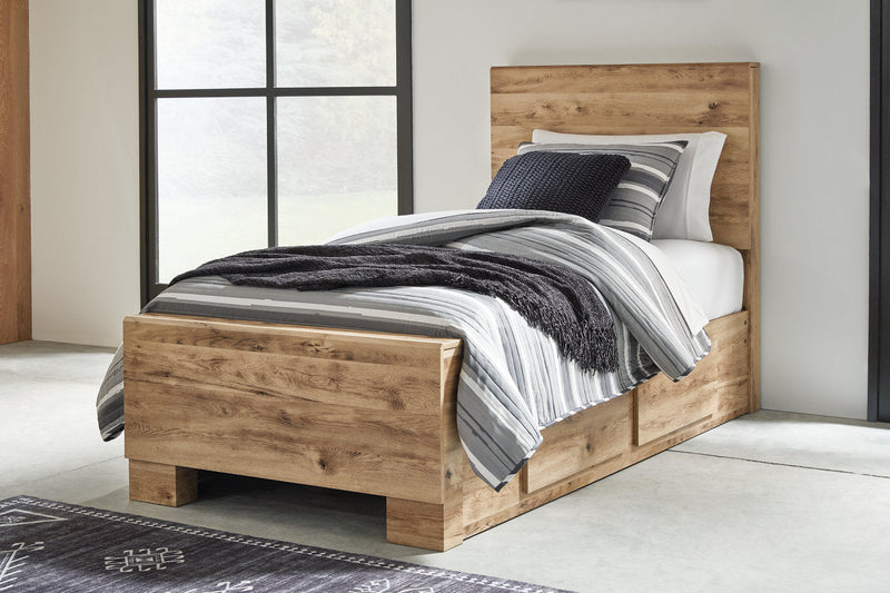 Hyanna Tan Brown Youth Two Side Storage Panel Bedroom Set from Ashley - DMV Furniture