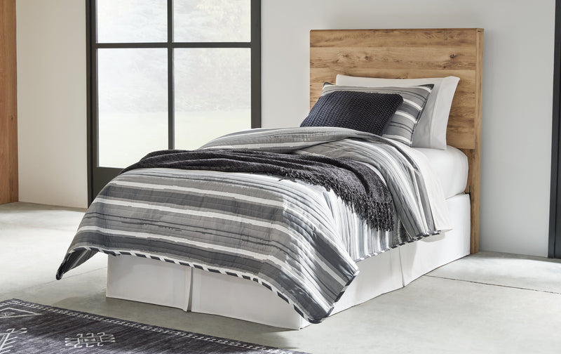 Hyanna Tan Brown Twin Panel Headboard, Dresser and Mirror from Ashley - DMV Furniture
