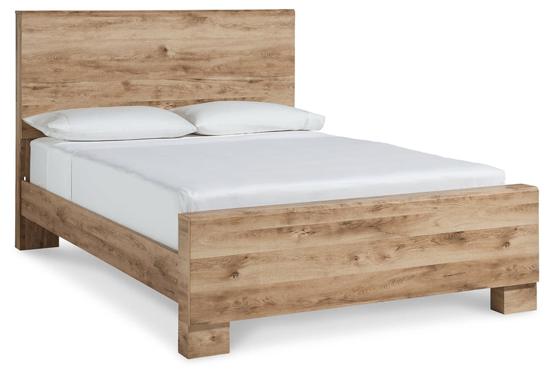 Hyanna Tan Brown King Panel Bed, Dresser and Mirror from Ashley - DMV Furniture