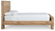 Hyanna Tan Brown King Panel Bed, Dresser and Mirror from Ashley - DMV Furniture