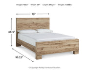 Hyanna Tan Brown King Panel Bed, Dresser and Mirror from Ashley - DMV Furniture