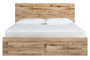 Hyanna Tan Brown Queen Platform Storage Bed with 2 Under Bed Storage Drawer from Ashley - DMV Furniture