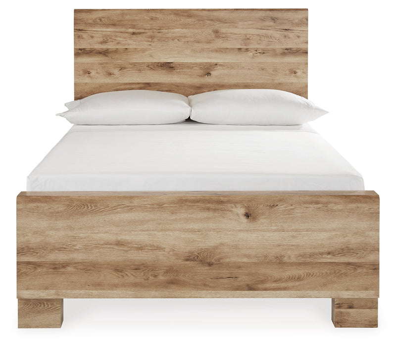 Hyanna Tan Brown Full Panel Bed, Dresser and Mirror from Ashley - DMV Furniture