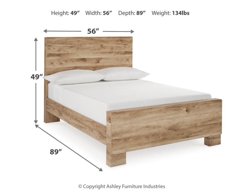 Hyanna Tan Brown Full Panel Bed, Dresser and Mirror from Ashley - DMV Furniture