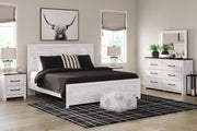 Gerridan White/Gray King Panel Bed with Mirrored Dresser and 2 Nightstands from Ashley - DMV Furniture