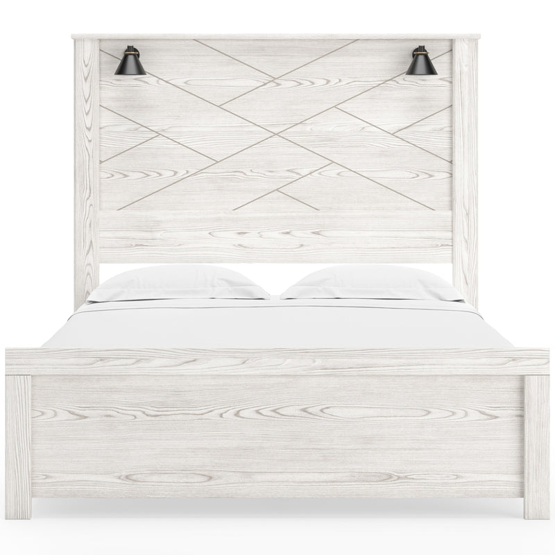 Gerridan White/Gray Lighted Panel Bedroom Set from Ashley - DMV Furniture