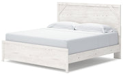 Gerridan White/Gray King Panel Bed with Mirrored Dresser and 2 Nightstands from Ashley - DMV Furniture