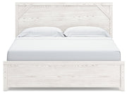 Gerridan White/Gray King Panel Bed with Mirrored Dresser and 2 Nightstands from Ashley - DMV Furniture