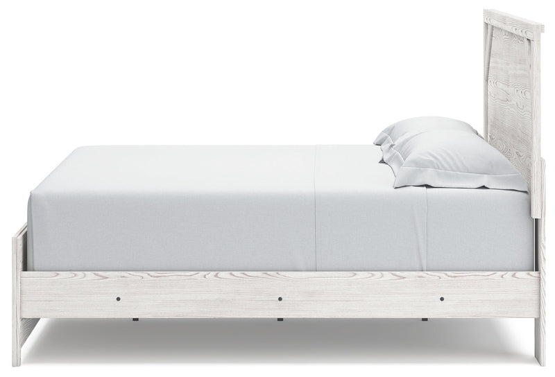 Gerridan White/Gray King Panel Bed with Mirrored Dresser and 2 Nightstands from Ashley - DMV Furniture