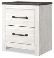 Gerridan White/Gray King Panel Bed with Mirrored Dresser and 2 Nightstands from Ashley - DMV Furniture