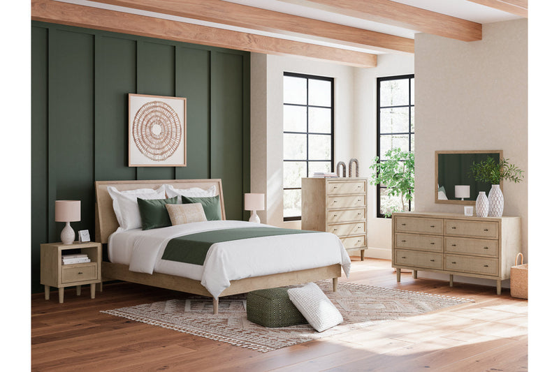Cielden Two-tone King Panel Bed from Ashley - DMV Furniture