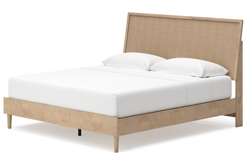Cielden Two-tone King Panel Bed from Ashley - DMV Furniture