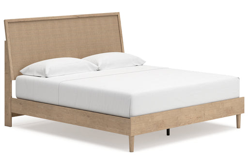 Cielden Two-tone King Panel Bed from Ashley - DMV Furniture