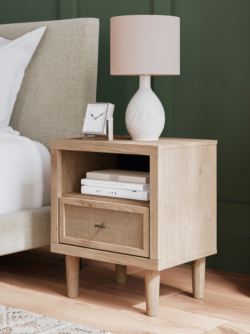 Cielden Soft Gray/Tan Upholstered Platform Bedroom Set from Ashley - DMV Furniture